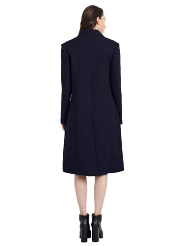 Image of HAUTEMODA Women's Winter Coat Trench Long Sleeves Over Coat With Pocket single Breasted