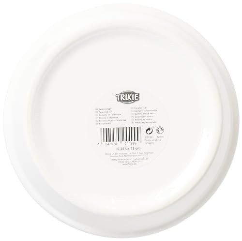 Trixie 24499 Keramiknapf, Katze, 0,25 l/ø 13 cm, weiß