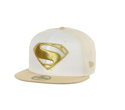 New Era Superman DC Justice League Weiß Beige 59Fifty Basecap - 7-58
