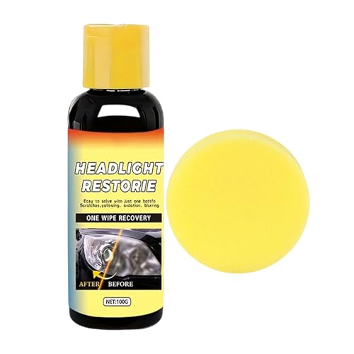Car Headlight Cleanser - Headlight Lens Restorer, Automobile Lens Revitalizer | 100g Headlight Renewal System, Auto Visibility Optimizer, Haze Eliminator, Yellowing Corrector, surfeca Polisher