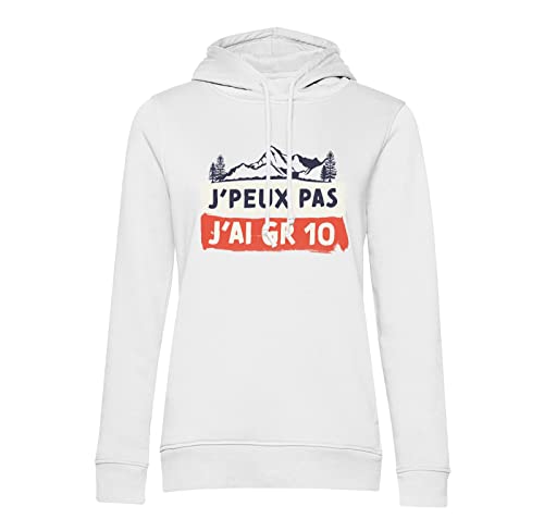 Sweat à Capuche GR10 Randonnée Pyrénées - J'Peux Pas J'Ai GR10 Confort