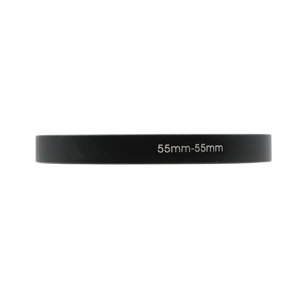 Female to Female Camera Adapter Ring, Double Coupling Ring Adapter for Lens Filter 49-49mm, 52-52mm, 55-55mm, 58-58mm, 62-62mm, 67-67mm, 72-72mm, 77-77mm, 82-82mm, 86-86mm (55-55mm)-image-49