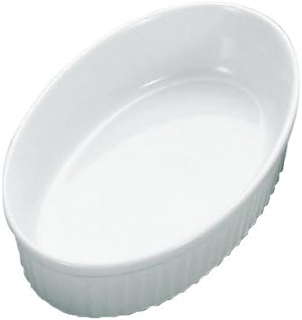 White Porcelain Oven Oval Baking Stand Muscle Gratin Dish 12 Pieces