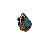 Anillo Mujer Ajustable, 1 Anillo De Cristal Natural Para Mujer, Banda Para El Pulgar Abierta, Ajustable, Hecho A Mano, Irregular, Con Piedras Preciosas En Bruto, Joyería Espiritual De 7 Chakras, Rega