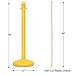 Goplus 6pcs Plastic Stanchion Set, Safety Stanchion Barrier Posts Queue Line Pole with 40” Link Chain & C-Hooks, Outdoor and Indoor Crowd Control Barriers, Easy Connect Assembly