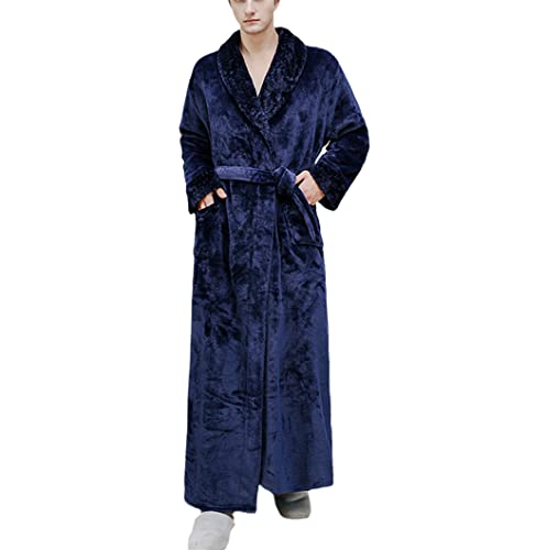 Peignoir en flanelle épais homme M pour des matinées d'hiver cocooning au chaud