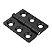 Zinc Alloy Industrial Heavy Mechanical Equipment Hinge Large Hole Fastening 65/80x55 Hinge 1Pcs(Black,65X55)