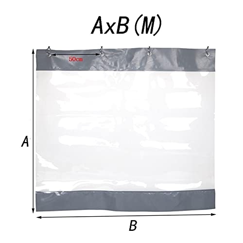 Rideau de porte extérieur imperméable thermique gris clair avec œillets - 5