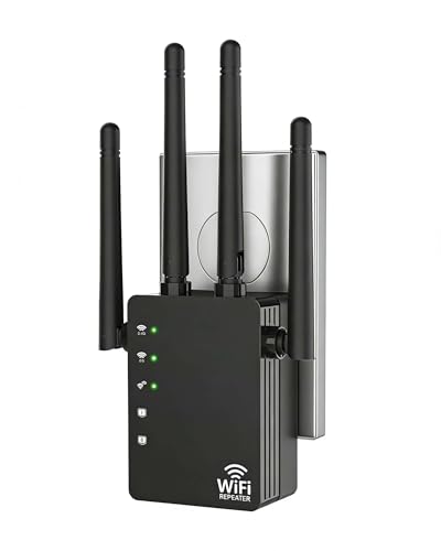 WiFi Repeater Signal Extender, Extends Coverage to 12880 Sq.ft, Handles 105 Devices, Dual-Band 5GHz/2.4GHz Wireless Repeater Amplifier, WiFi Extender for Home Use