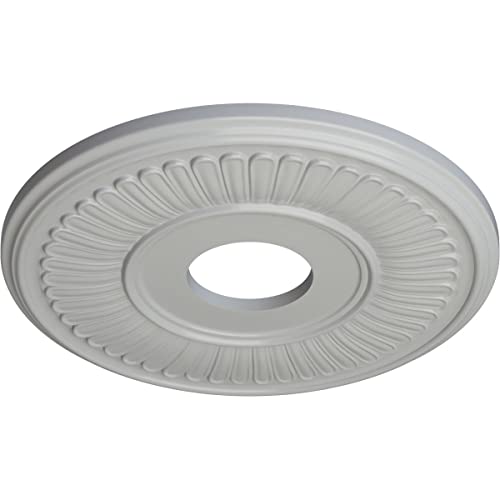 Image of Ekena Millwork 15 3 /4 inchOD x 3 7 /8 inchID x 3 /4 inchP Berkshire Ceiling Medallion Fits Canopies up to 7 inch Ceiling Medallion, Frost
