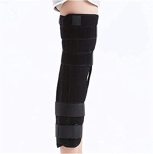 Image of Adjustable Knee Support Joint Brace Knee Immobilizer For Recovery Knee Fractures (Color : Black, Size : L)