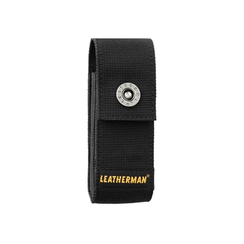 LEATHERMAN, Premium Nylon Snap Sheath, Fits 3.25” to 4.5” Multi-Tools, Black, Medium