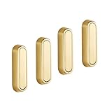 CJFNDFA 4PCS Folding Coat Hooks, Gold Wall Mounted Flip Down Heavy Duty Robe Hooks for Towels, Hats, Coats - Space Saving Design for Entryway, Bathroom, Bedroom