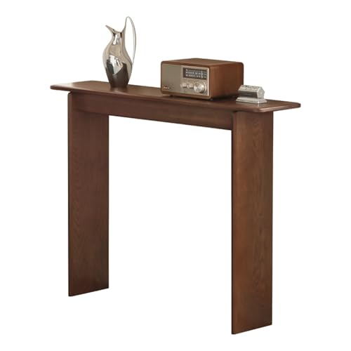 YESWOOD Table Console en Chêne Massif, Table d’Entrée Gain de Place, Style Minimaliste, Meuble...