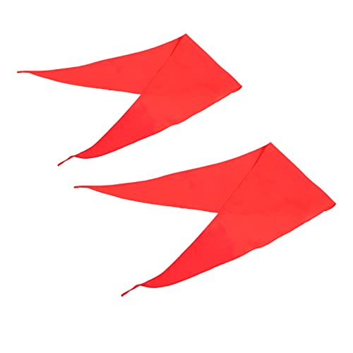 2pcs Red Triangle Scarf for Boys and Girls Lightweight Breathable Dancing Props for Dance Groups Comfortable for Boys Girls