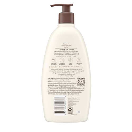 Image of Aveeno Tone + Texture Renewing Body Lotion, Fragrance-Free, 18 fl. oz