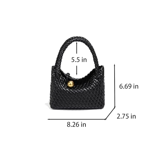 Mini Woven Women's Handbag Lightweight Luxury Vegan Leather Handle Fashion Business Daily Crossbody Bag2