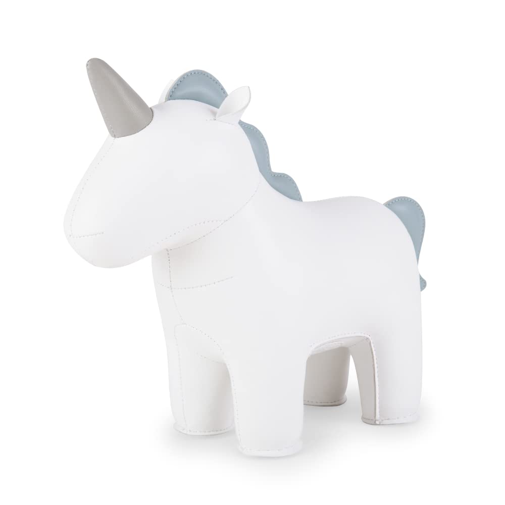 zü​nyZuny, Zuny Series Bookend White for Shelves, Office Decorative- Unicorn Nico