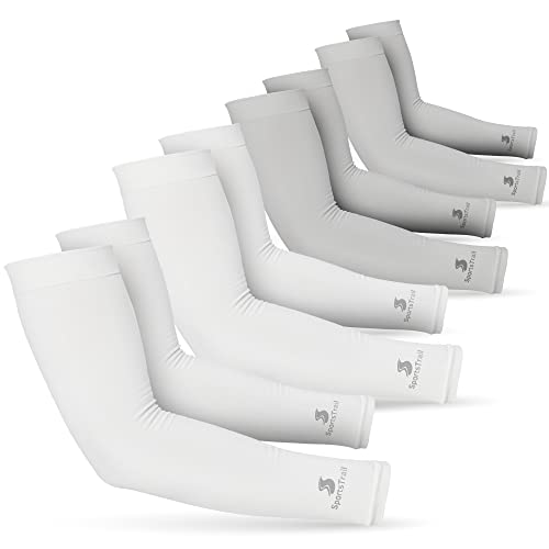 Image of SportsTrail Cooling Arm Sleeves for Men & Women - Breathable, UV Sun Protection, Sports Arm Sleeves for Women, Men & Youth