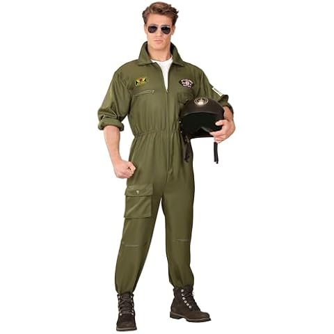 WIDMANN Large Adult Mens Green Pilot Costume Cover