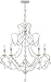 Quoizel BRA5029AWH Bray Crystal Beads Chandelier, 5-Light 300 Watts, Antique White