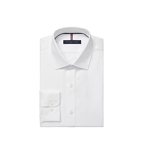 Tommy-Hilfiger-Mens-Dress-Shirt-Slim-Fit-Non-Iron-Solid