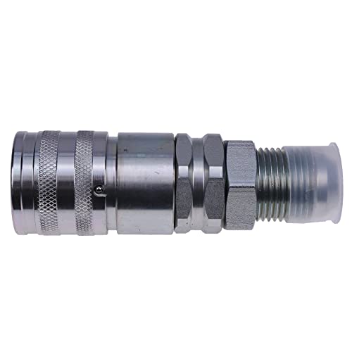 Image of JZGRDN Female Hydraulic Flat Face Quick Coupler KV11305 Compatible with John Deere 240 250 313 315 317 318 319 320 323 CT315 CT322 110 210 310 315 324 410 710 210 244 304 324