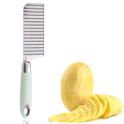 EBHO Taglia Patate Fritte Taglia Verdure Taglia Verdure Multifunzione Coltello Ondulato Cucina Accessori per Verdure, Frutta, Insalata
