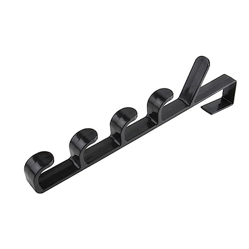 Ciieeo Portable Door Hanger Rack Multifunctional Towel Storage Hook Black for Bathrooms Kitchens and Bedrooms Material