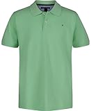Tommy Hilfiger Boys' Short Sleeve Pique Ivy Polo Shirt, Button Closure, Soft & Comfortable, Green Ash, 14-16