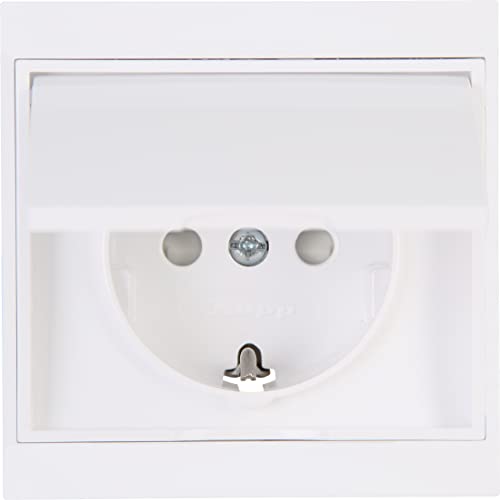 Kopp 911513086 Malta protective contact socket with hinged cover and increased protection against accidental contact, arctic white