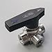 YACO INDUSTRY 3 way ball valve,T port,1/8"" NPT, reduce bore 5mm, stainless steel, water oil gas, no Limit position