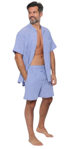 Pyjama homme coton Revise RE-914 pour des soirées détendues à rayures