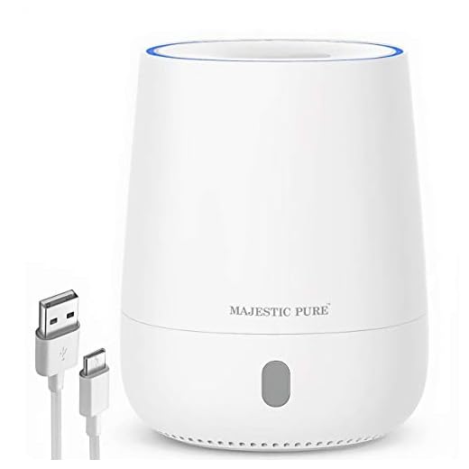 MAJESTIC PURE USB Essential Oil Diffuser, Portable Aromatherapy Diffuser, Travel Size, Auto Shut-off for Spa Room, Home, Office, Bedroom - BPA Free, 120 ml