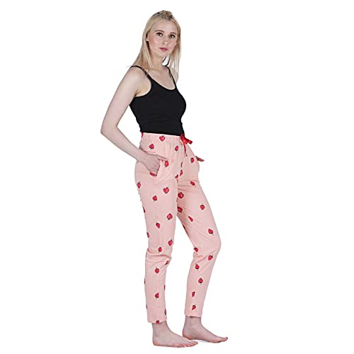 Image of Women's Cotton Printed Night Pyjama with Two Pockets