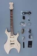 DIY on own electric guitar kit for beginners, perfect for building your own custom guitar. Mahogany V-shaped body and rosewood fretboard provide superior sound quality and durability. 22 frets and HH pickups give you great versatility in your playing...