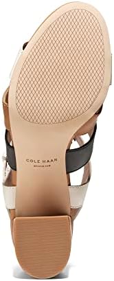 COLE HAAN Women's Josie Fisherman Sandal 65MM, Black/Ivory/Pecan Leather, 7 | Image 5