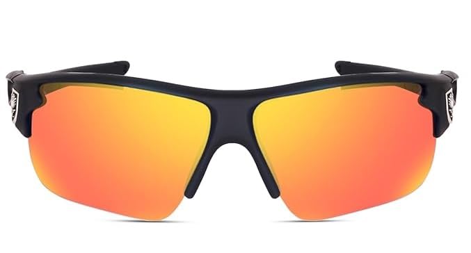 Image of Roshfort Sports Non Polorized Sunglasses UV Protection Sunglass for Men & Women Cycling Running Driving Fishing Multi Shade Glasses ITALIC (Size -Medium)