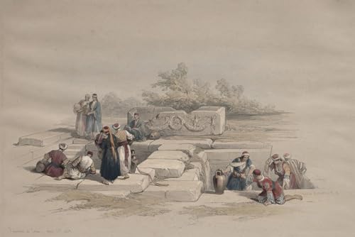 Affiche Fontaine à Cana de David Roberts : impression d'art sur toile 60x90cm
