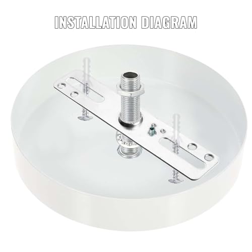 Image of 4 inch Ceiling Light Fixture Mounting Bracket Kit, 4Pcs Universal Lamp Crossbar Hardware Set for Chandelier & Wall Lights, Silver (Pack of 3)