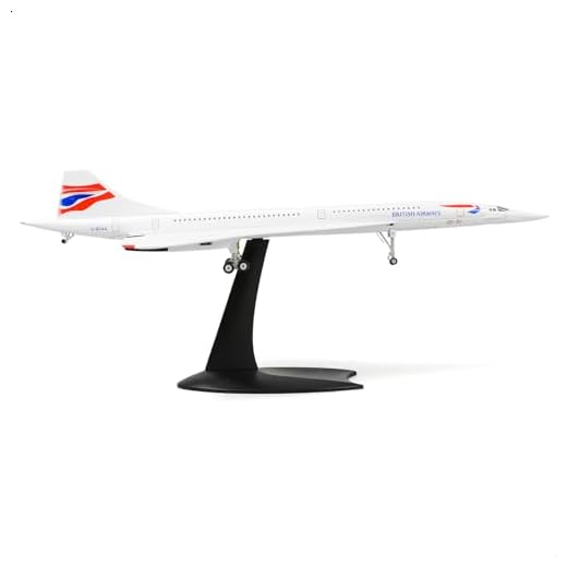 NUOTIE 1/200 Concorde Modelo de Avión de Metal Fundido a Presión Kit de Simulación Dos Versiones Disponibles para Exhibición o Regalo (British Airways)