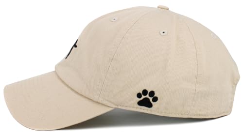 Image of KBETHOS Dog Cat Mom Dad Theme Womens Baseball Cap Distressed Vintage Unconstructed Embroidered Patch Hat