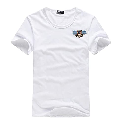 CALANDIS 4Pcs/Set Bees Sequins Rhinestone Beaded Applique Patches Embellishments