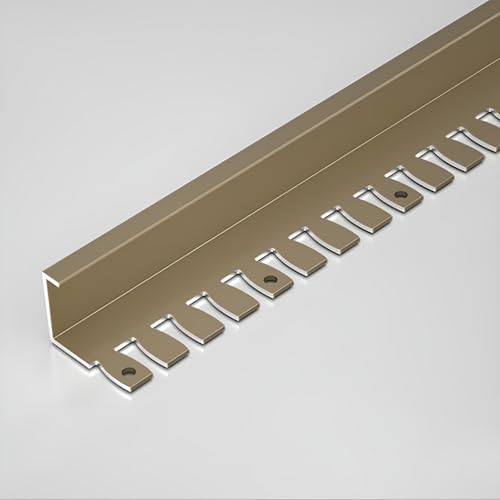 Raouoae Profilé D'extrémité De Carrelage En Aluminium Anodisé Pliable 135cmx2 Pour Sol Stratifié, Solution Idéale Pour Transitions De Sol, Garniture De Bord Et Finition De Carrelage, Résistance À L'us