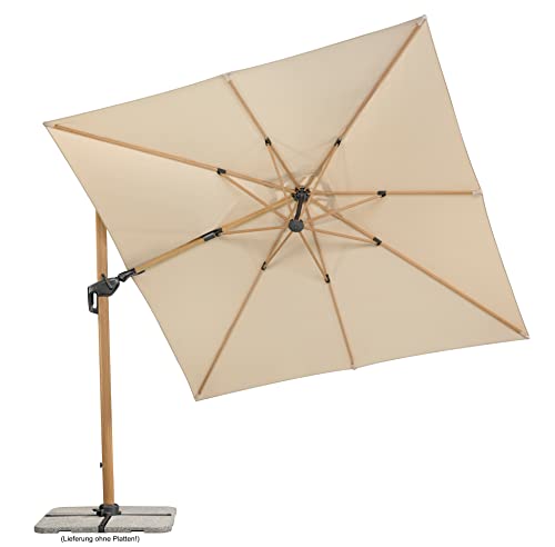 Schneider Ampelschirm Rhodos Twist Woody 300 x 300 cm