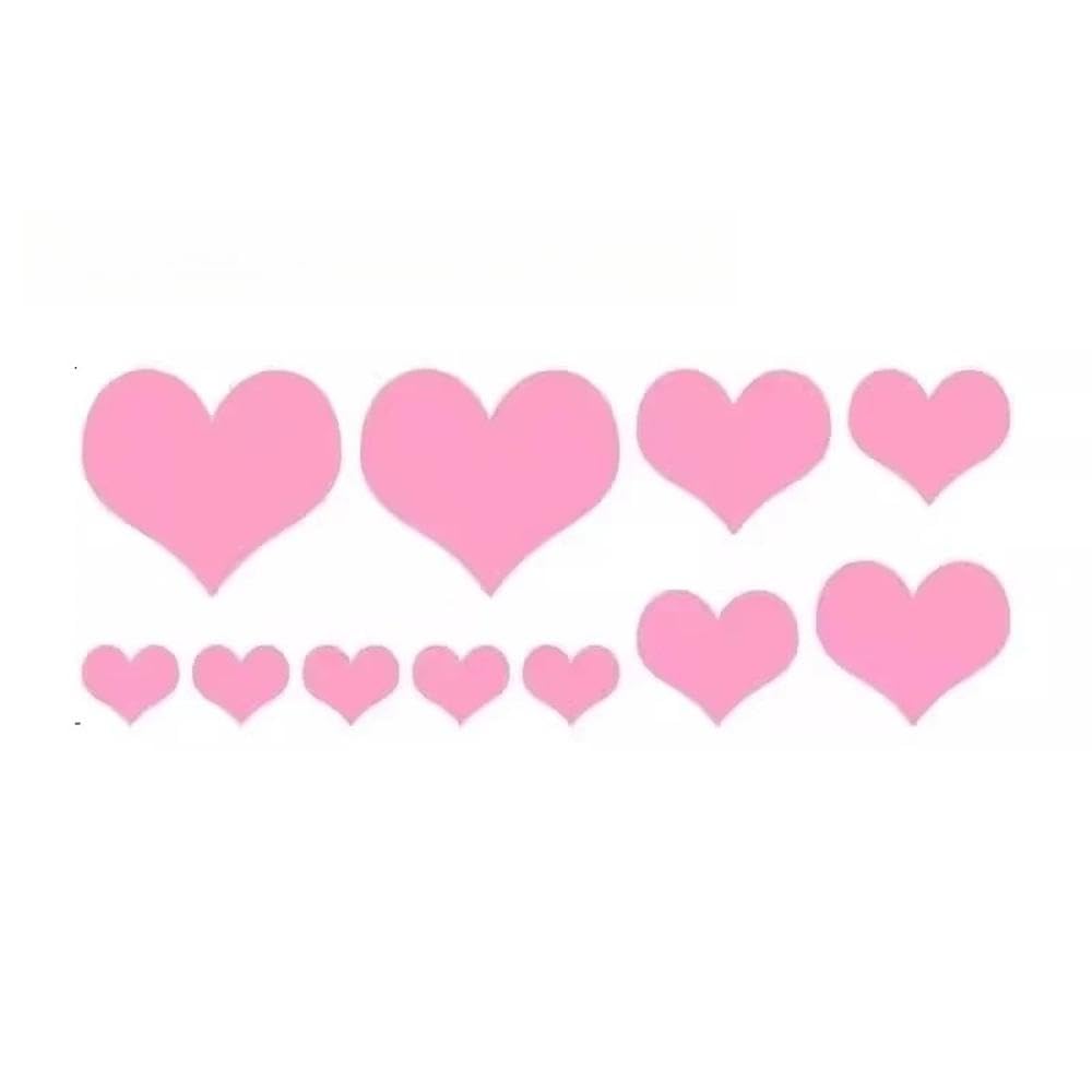 Auto Accessory Heart Vinyl Sticker Romantic Decorative Decal for Car Motorcycle Electric Vehicle Scratch Cover(Pink)