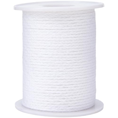 Mecha de algodón en rollo 61 m x 2 mm blanca para velas