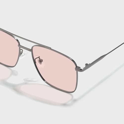 Image of SAM AND MARSHALL VEIN Sunglass I 400% UV Protection I Metal Sunglass I Square Sunglass I Double Bar I Unisex