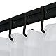 Sealskin Ersatz-Haken für Easy-Roll Duschvorhangstange, Duschvorhangringe aus Kunststoff, 12 Stück, Farbe: Schwarz