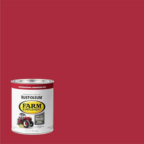 Image of Rust-Oleum 280109-2PK Farm & Implement Enamel Paint, Quart, International Harvester Red, (Pack of 2)